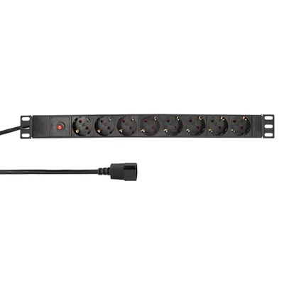 Produktbild von LogiLink 19" Steckdosenleiste 8-fach mit Kaltgerätestecker