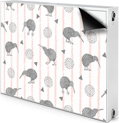 Produktbild von Magnet Radiator Magnet Mat Heizkörper Heizung Verkleidung Abdeckung 90x60 cm  - Muster, Vögel, Kiwi
