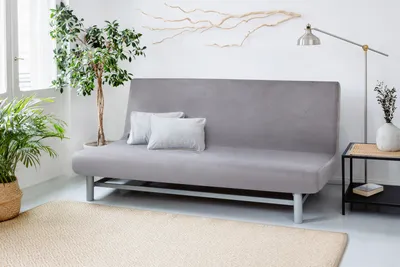 Produktbild von Ersatzbezug fur IKEA NYHAMN und BEDDINGE Sofa-Schonbezug aus Samt und Plüsch 3-Sitzer dicker Stretchstoff Sofabettbezug einfarbig rutschfestem elastisch passt auf Klappsofa ohne Armlehnen