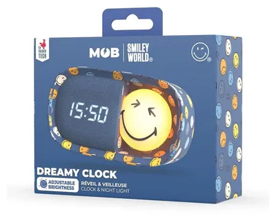 Obrázek produktu pro Mobilita na palubě: Budík s usměvavou tvářičkou – modrý budík