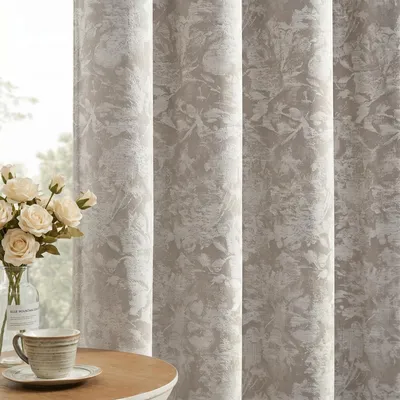 Obrázek produktu pro Zatemňovací závěsy s poutky, rozměry 140 x 300 cm, barva béžová, úroveň zatemnění 85-95 %, vhodné do ložnice