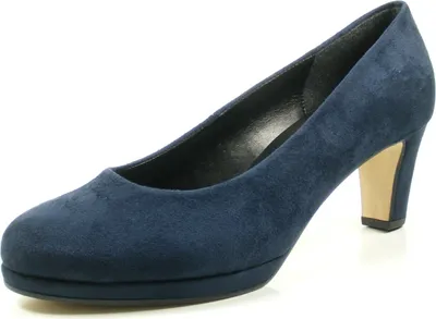 Produktbild von Gabor 81-260-36 Schuhe Damen Microvelour Plateau Pumps Weite F, Schuhgröße:37.5, Farbe:Blau