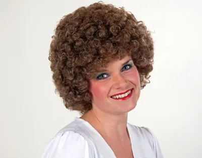 Produktbild von HAIR Perücke Afrolook Karneval Fasching lockig, Perücken:braun