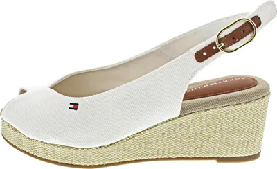 Produktbild von Tommy Hilfiger Flag Mid Wedge Espad Slin FW0FW08595YBL (37/ecru)