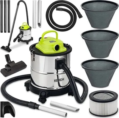 Zdjęcie produktu dla Odkurzacz bez worków Kerch Multi Vc2000, 2200W, pojemność 20 litrów, funkcja odkurzacza dmuchawego, filtr HEPA, do odkurzania popiołu