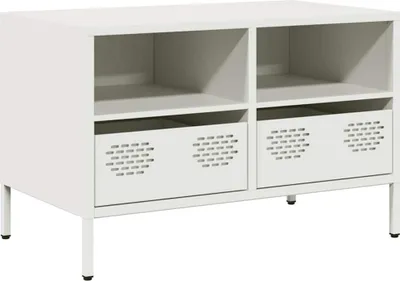 Immagine prodotto di vidaXL Mobile TV bianco 68x39x43,5 cm Acciaio laminato a freddo