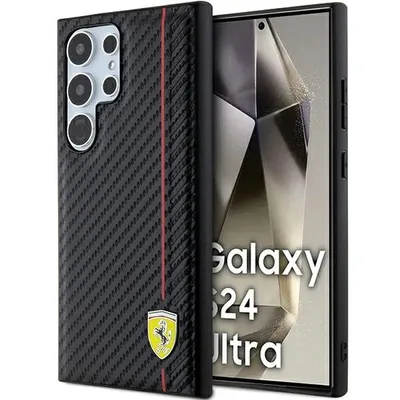 Obrázok produktu pre Puzdro Ferrari Carbon Printed Line pre Samsung Galaxy S24 Ultra - čierne