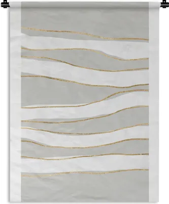 Produktbild von MuchoWow® Wandteppich Wandbehang Linie - Abstrakt - Muster 90x120 cm Tapisserie Dekoration Wandtuch - Wanddeko