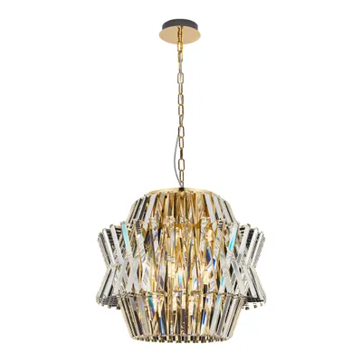 Immagine prodotto di Crown 12xE14 40W lampadario in cristallo glamour oro Milagro