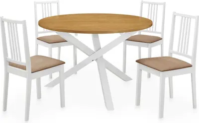 Produktbild von The Living Store 5-tlg. Essgruppe MDF Weiß