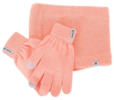 Image de Ensemble Hurley Cozy : Gants roses, pour femme, taille unique