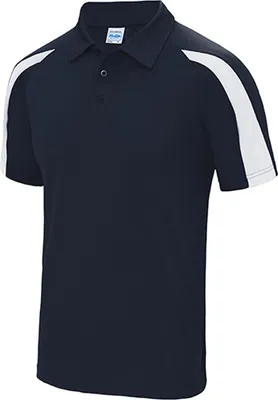 Image de Just Cool JC043 | Polo de sport Contrast Cool + WRAP - Couleur : French Navy/Arctic White - Taille : XXL