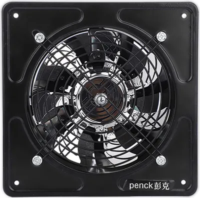 Obrázek produktu pro 190mm 40W 220V nástěnný odsávací ventilátor s nízkou hlučností Domácí koupelnová kuchyňská garážová ventilace (černá)