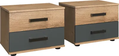 Produktbild von Nachtkommode >Malmö< (B/H/T: 104x40x38 cm) in Plankeneiche-Nachbildung