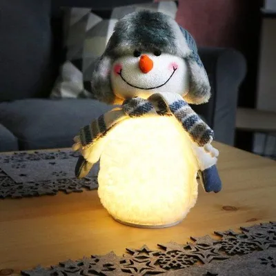 Produktbild von Unyqoos® Niedlicher geführter Schneemann für stimmungsvolle Weihnachtsdekoration im Haus