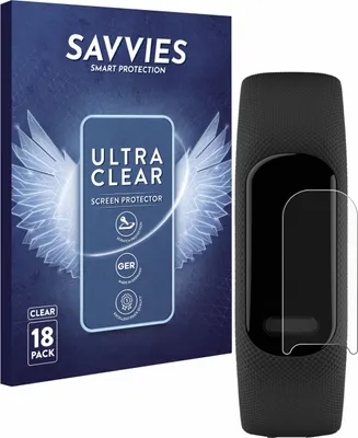 Produktbild von 18x Für Garmin Vivosmart 5 Schutzfolie Savvies Displayschutz Display Schutz Folie Klar Transparent