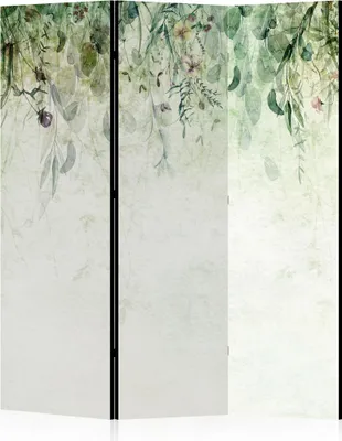 Image de LUMASOUL Paravent double face, paravent séparateur d'espace intérieur, motif floral, 135 x 172 cm