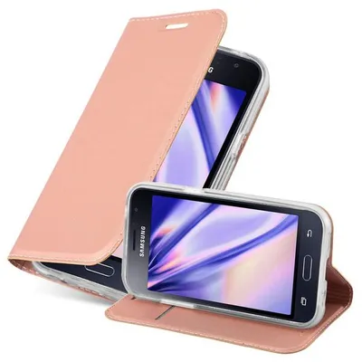 Immagine prodotto di Cadorabo custodia per telefono cellulare per Samsung Galaxy J1 2016 custodia protettiva in rosa Cover Etui Book Case Booklet