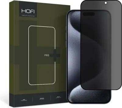 Zdjęcie produktu dla Szkło prywatyzujące Hofi Anti Spy Glass Pro+ do Apple iPhone 15 Pro Privacy