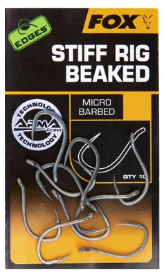 Immagine prodotto di Fox Fishing Edges Stiff Rig Beaked Hook #8 Argento Gancio da pesca