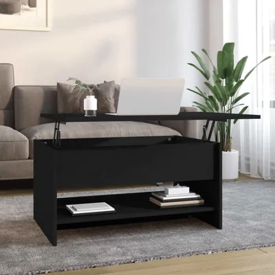 Obrázok produktu pre Maison Exclusive – Konferenčný stolík, čierna farba, 80x50x40 cm, drevotrieska