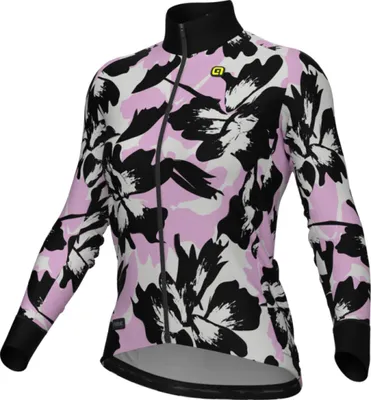 Produktbild von ALÉ Langarm Fahrradtrikot für den Winter - PR-E FLOWER - Rosa L