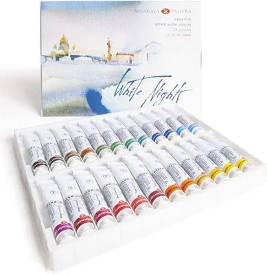 Productafbeelding van Aquarelverf set van 24 kleuren in tubes van 10 ml