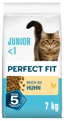 Produktbild von PERFECT FIT Junior <1 Trockenfutter für Katzen 7 kg Huhn