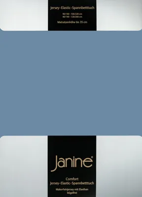 Produktbild von Janine Jersey Spannbetttuch 5002 Elastic Farbe denimblau 100x200 cm