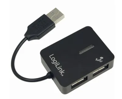 Produktbild von LogiLink USB 2.0-Hub 4-Port schwarz Smile