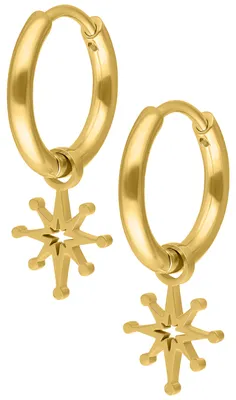 Produktbild von Wildcat Ohrringe - Mini Polar Star Hoops Pair aus Chirurgenstahl 316L, Körperstelle: Ohr, Onesize, Gold