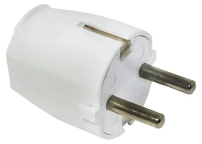 Stecker 10/16 A, 4,8 mm, Schuko, robust, 1 Stück