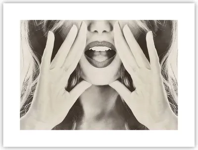 Produktbild von Poster - Poster ohne Rahmen - Frau Mund Geheimnis - 40x30 cm - Wand Bild - Wanddeko - Wandbilder - Kunstposter - Wandposter - Bilder - Kunstdruck - Wanddekoration - Wandbild - P2XAA40x30-4920