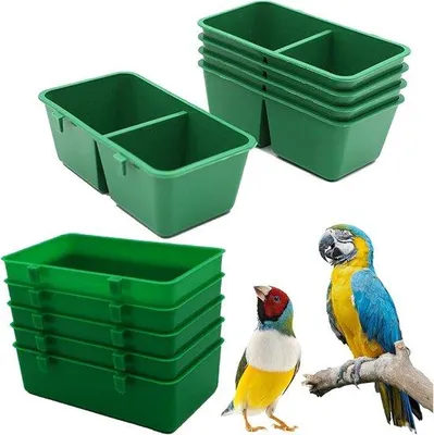 Produktbild von Famanu Futterbehälter 10 Stück - für Vögel, Kaninchen, Hühner, Enten