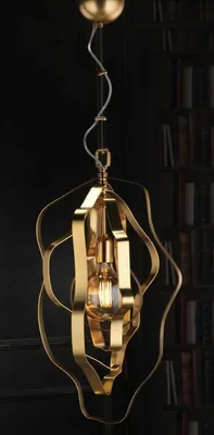 Image de Casa Padrino Luxe Lampe à suspendre or 34 x 34 x H. 68 cm - Lampe à suspendre en laiton réglable en hauteur - Luminaires de luxe - Qualité de luxe
