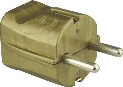 Produktbild von Schutzkontakt-Stecker ohne Knickschutz gold