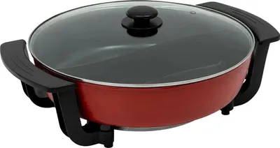 Obrázek produktu pro Elektrický varný hrnec, objem 6 litrů, 5 nastavení teploty, červený