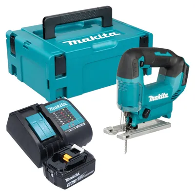 Obrázek produktu pro Makita DJV 186 SG1J akumulátorová pendlová přímočará pila 18 V + 1x akumulátor 6,0 Ah + nabíječka + Makpac