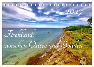 Produktbild von Fischland: zwischen Ostsee und Bodden (Tischkalender 2027 DIN A5 quer), CALVENDO Monatskalender