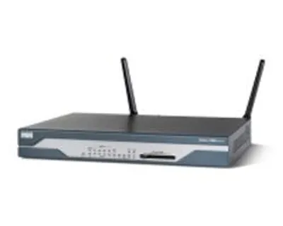 Produktbild von Cisco 1801, 10, 100 Mbit/Sek, 10/100Base-T(X), Ethernet (RJ-45), ADSL, IEEE 802.1Q, IEEE 802.1x, 50 Benutzer