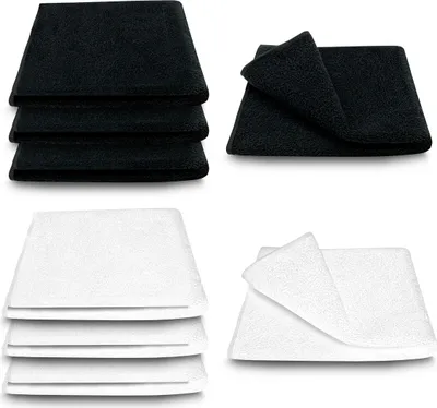 Produktbild von ARLI Handtuch 4x Schwarz + 4 x Weiss - 100% Baumwolle ( 8 er Set / Pack )