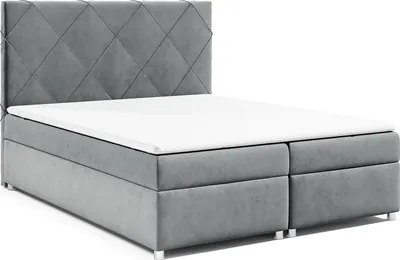 Produktbild von Best for Home Boxspringbett mit Bettkasten Trinity K-7 Bonellfederkern inkl. Topper, mit Lieferung, Aufbau & Entsorgung 160x200-Grau