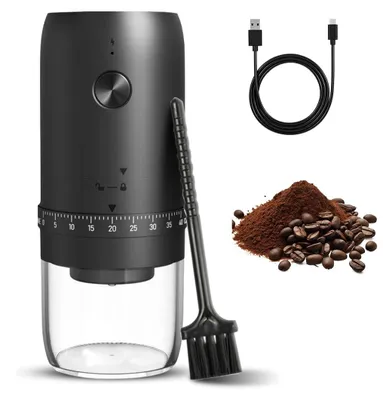 Elektrische Kaffeemühle, USB-wiederaufladbar, 40 Mahlgrade, Keramik-Mahlwerk