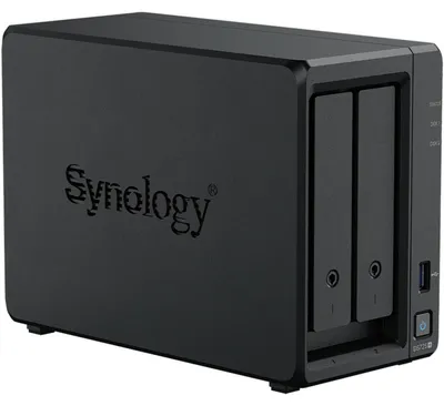 Produktbild von Synology DiskStation DS725+ NAS & Speicherserver Ryzen Embedded R1600 4 GB DDR4 0 TB Schwarz