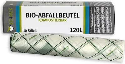 Produktbild von 120 L Abfallbeutel 10er Pack /Müllbeutel / Mülltüte / Biobeutel / Kompostbeutel / Bio4Pack