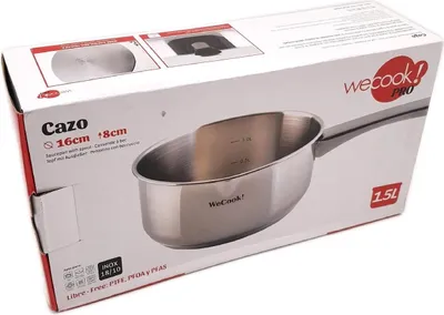 Produktbild von Wecook Stielkasserolle 16cm kasserolle klein Topf Induktion 1,5l Kochtopf