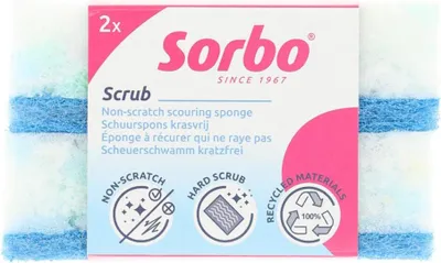 Produktbild von Sorbo recycelter Scheuerschwamm kratzfrei 2 Stk