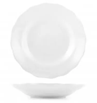Immagine prodotto di H&H Set 6 Piatti Fondi Festonato In Porcellana Cm 22