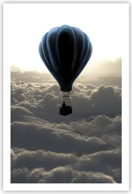 Produktbild von Poster - Poster ohne Rahmen - Wolke Ballon Himmel - 61x91,5 cm - Wand Bild - Wanddeko - Wandbilder - Kunstposter - Wandposter - Bilder - Kunstdruck - Wanddekoration - Wandbild - P2XPA61x91-3577