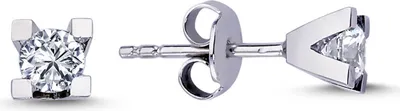 Produktbild von 0,50 Carat Diamant Solitär Ohrringe 14 Karat Weißgold